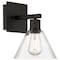 Access Lighting Port Nine Martini, Martini LED Wall Sconce, Matte Black Finish, Clear Glass 63143LEDDLP-MBL/CLR - alternate 1